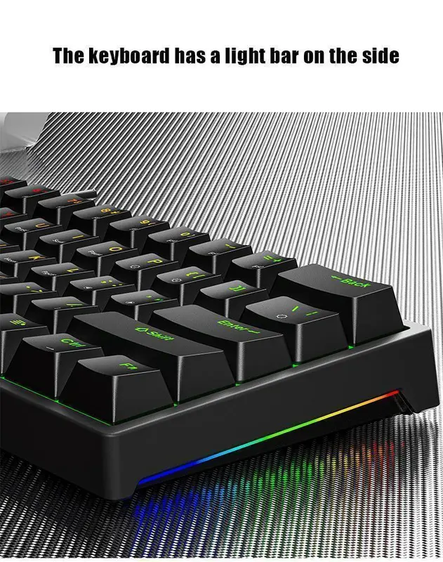 【Free shipping】Mechanical keyboard,Gaming keyboard electronic sports wired mechanical keyboard TYPE-C Hot swap RGB luminous green axis 2