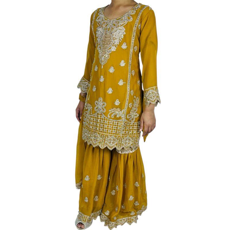 Product Introduction of Mother and Daughter Sharara Outfit for Any Occasions - Perfect for Family Gatherings and Special Occasions Comfort Comfortable Chiffon Fabric Lightweight Breathable 16