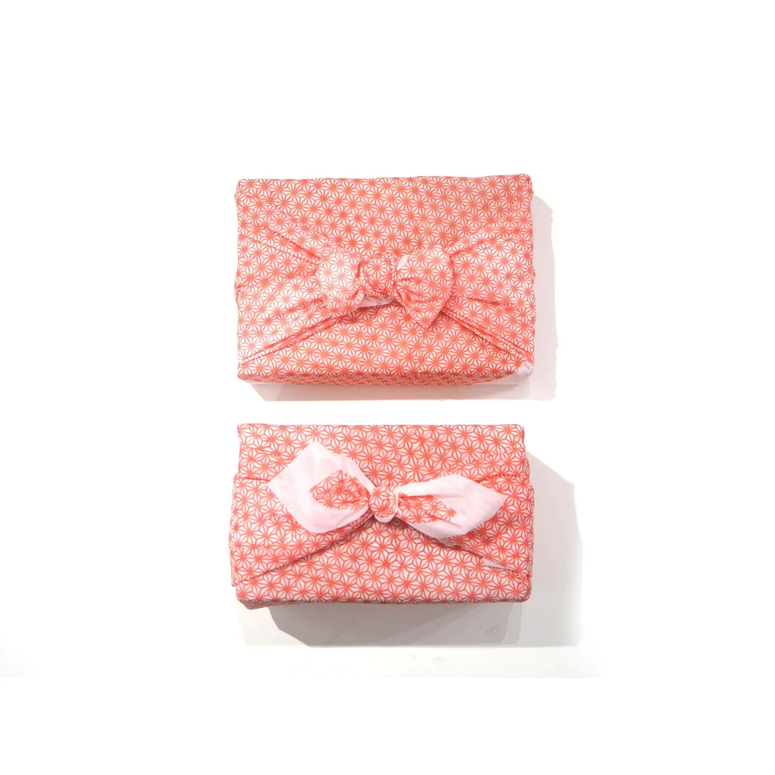 Furoshiki Style Reusable Wrapping Cloths - Red Asanoha