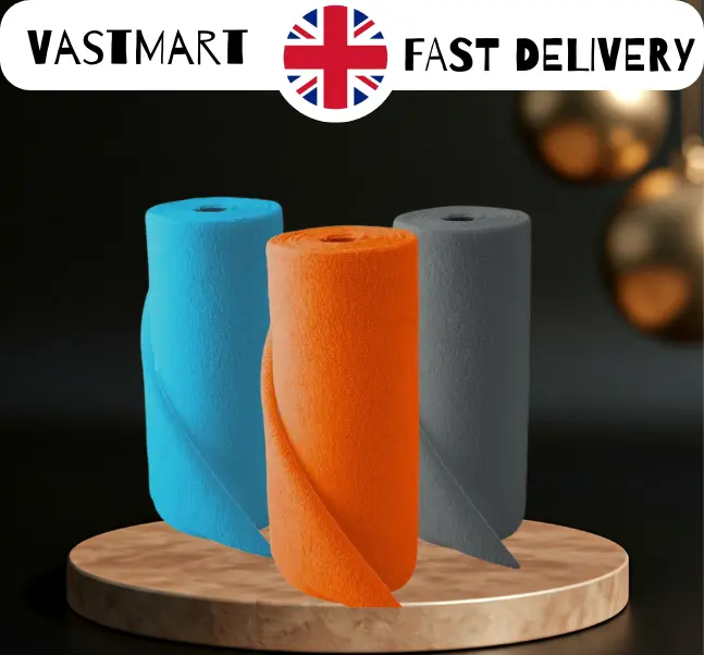 Microfibre Tear-Off Cloth Roll 50 pcs Car Home Garden Cleaning "Orange"