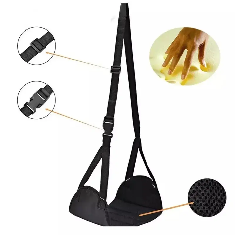 Travel Foot Rest Footrest Leg Pillow Airplane Flight Foam Cushion Sling Hammock 1