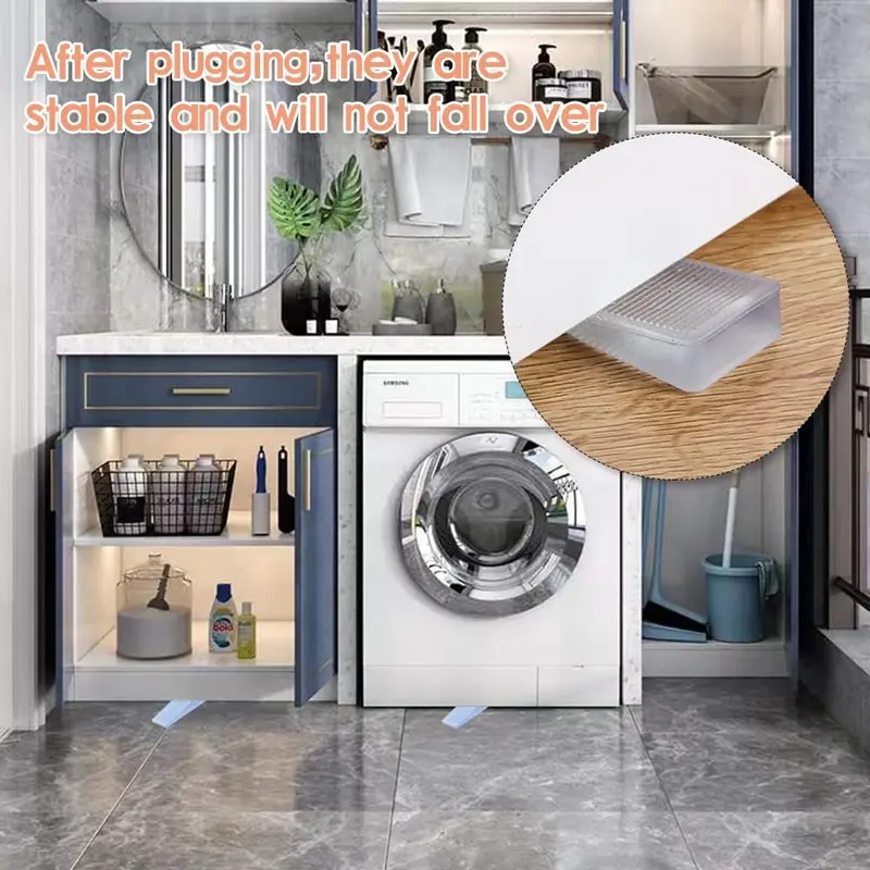 Furniture shim Wedges Small furniture stoppers Small Rubber Wedges Rubber Furniture Pads for Leveling Bathroom Kitchen Room Door Restaurant desks 3