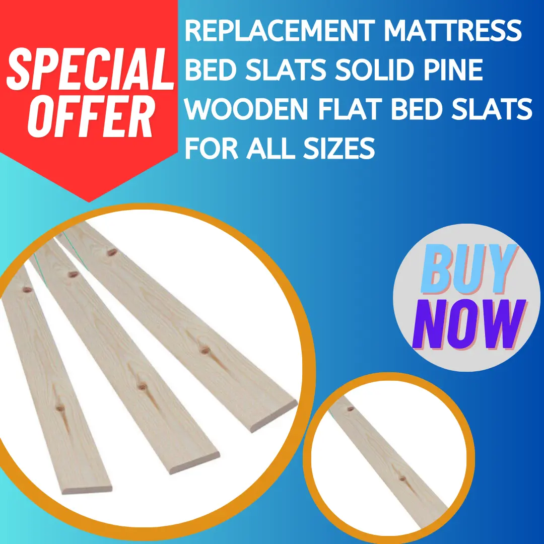 Replacement Mattress Bed Slats Solid Pine Wooden Flat Bed Slats For All Sizes