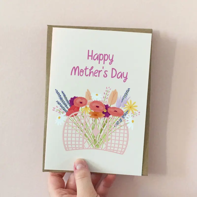 Floral Mothers Day card, Happy Mothers Day card, Cute Mothers Day card from daughter 4