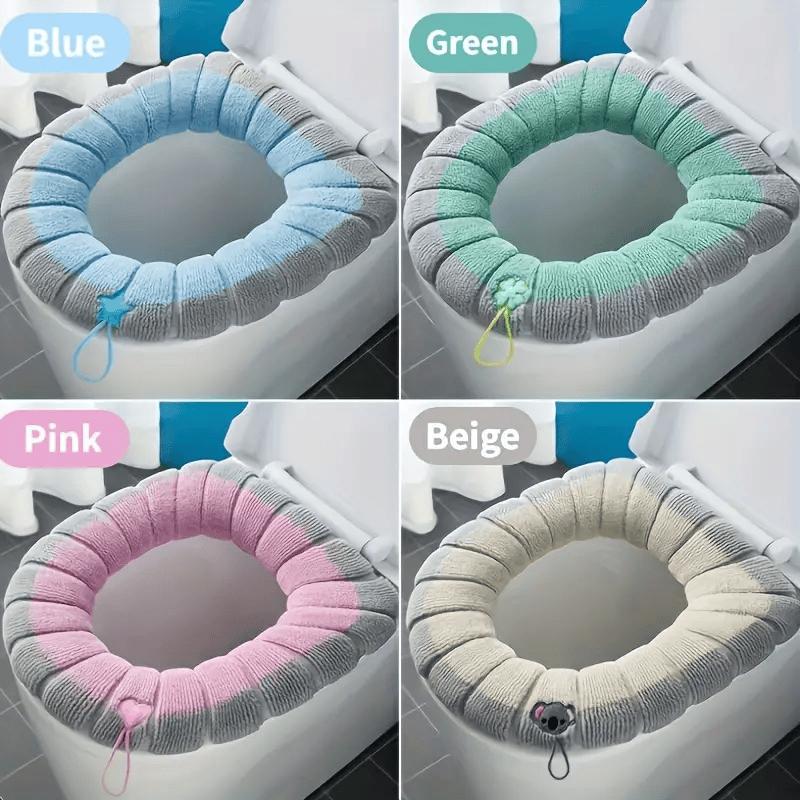 Product Introduction of Warm Toilet Seat Cover Bathroom Toilet Pad Closestool Knitting O-shape Thicker Soft Washable Closestool Bathroom Accessories 17