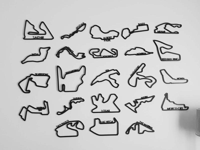 F1 Track Circuit Race Track Collection, 3D Wall Art 3