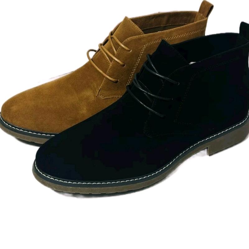 Mens Lace Up boots Faux Suede Fashion Shoes Footwear Comfort Flat Boy Stylish Design Casual Closed Walking Shoes 3