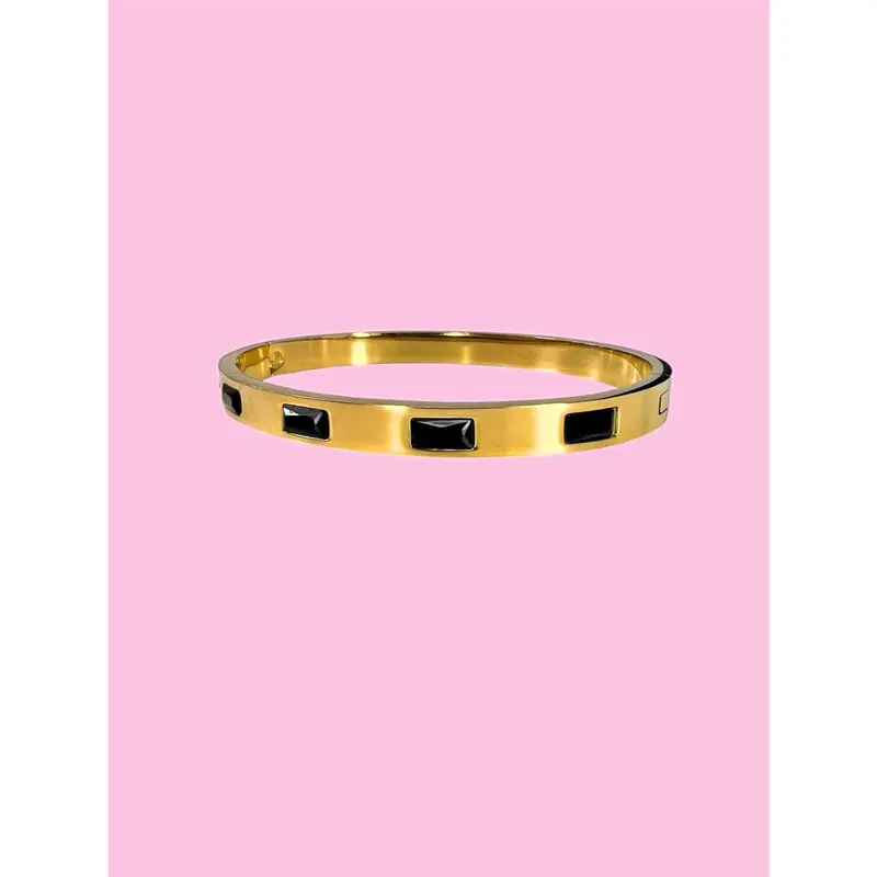 Grace & Faith Jewellery | Jewellery for the GOLD GIRLIES | 18K Gold Plated Stainless Steel Lunelle Bangle bracelet stacks 2