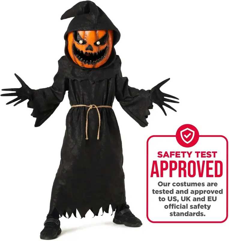 Morph - Evil Pumpkin Costume Boys Scary Halloween Costumes For Boys - Scary Pumpkin Costume Kids - Grim Reaper Costume Kids 2