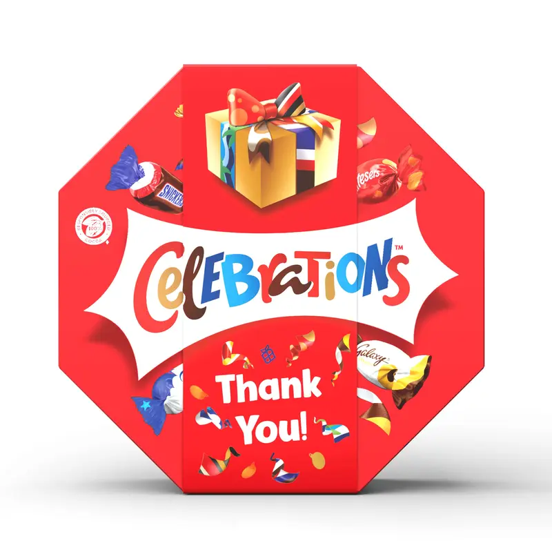 Celebrations Milk Personalised sleeved Chocolate Gift Box of Mini Chocolates & Biscuit Bars Centerpiece 385g Snack Dessert 1