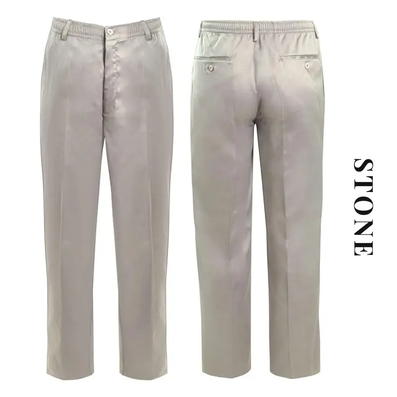 Casual Workwear Bottoms Men's Rugby Trousers with Full Elasticated Stretch Waistband and Drawcord (Size 30-50) Menswear Beige Plain Belt Cargo 5