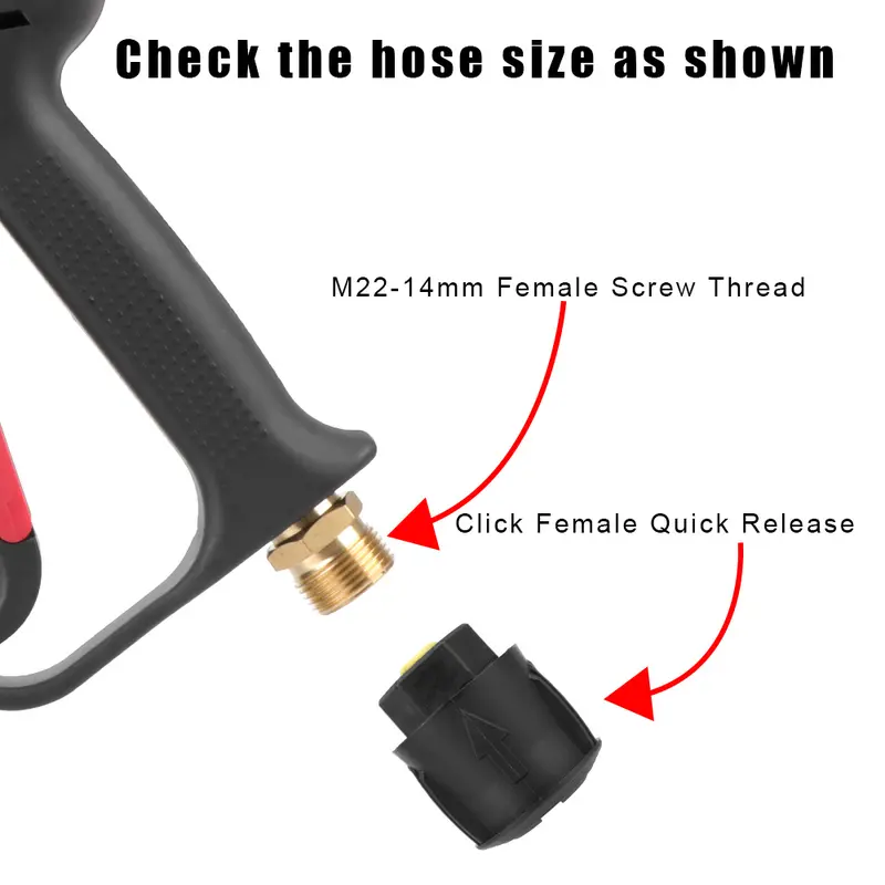 For Karcher/Nilfisk for Car Cleaning with 5 Quick Connect Cleaning Water Gun High Pressure Color Nozzle Kit 4000PSI 1