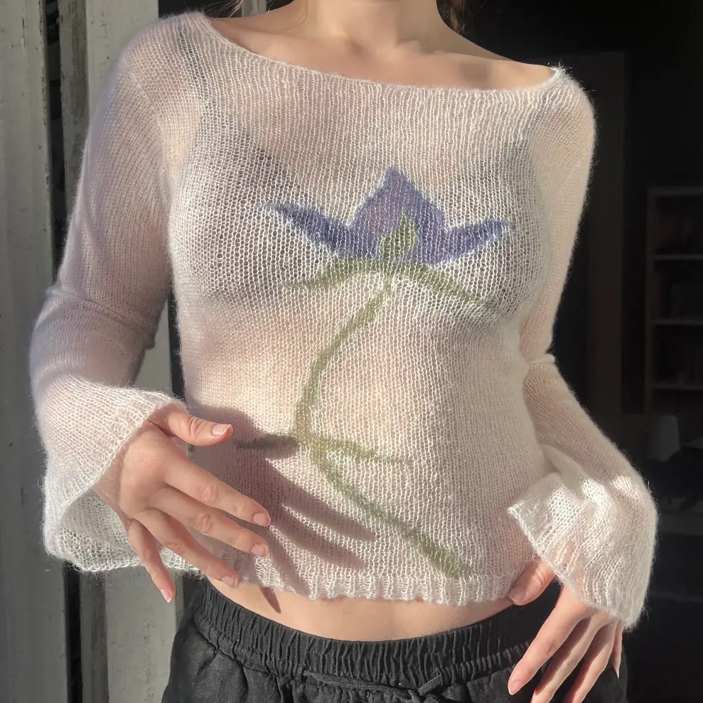 Casual 90s Harajuku Female Clothes Y2K Long Sleeve Sweater emo Women Knitwear Tide Winter Fashion Tops Cute Vintage Fit Pullover Womenswear Comfort Gamis Knitting Basic Black Minimalist Short