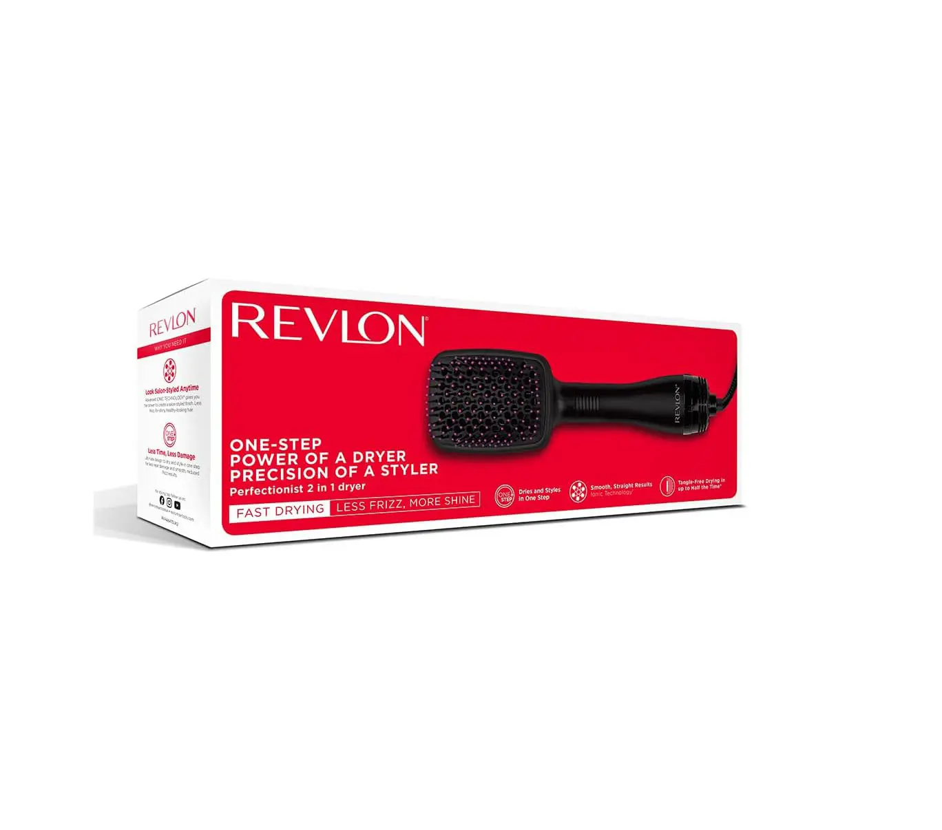 [50% Off] Revlon Hot Air Brush Styler Hot Air Blower Brush Perfectionist 2 in 1 Hair Dryer and Styler Hair Dryer and Styler Pro Collection Salon One Step Smooth