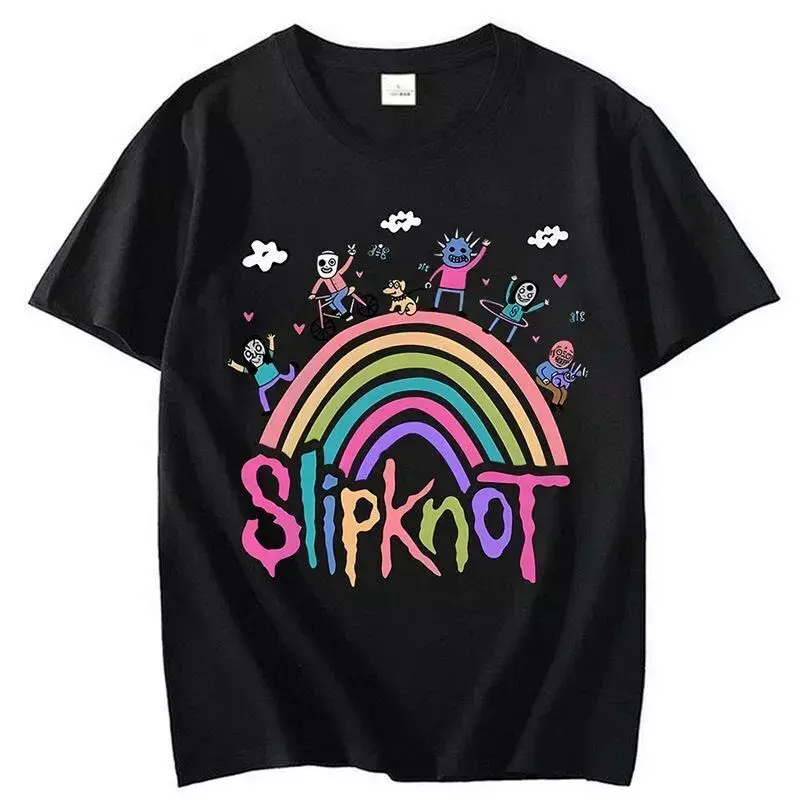 New Summer Slipknot Print Men Women Casual Versatile Trend Short Sleeve T-shirt, Gift for Him, Gift for Him, Gift for Fan