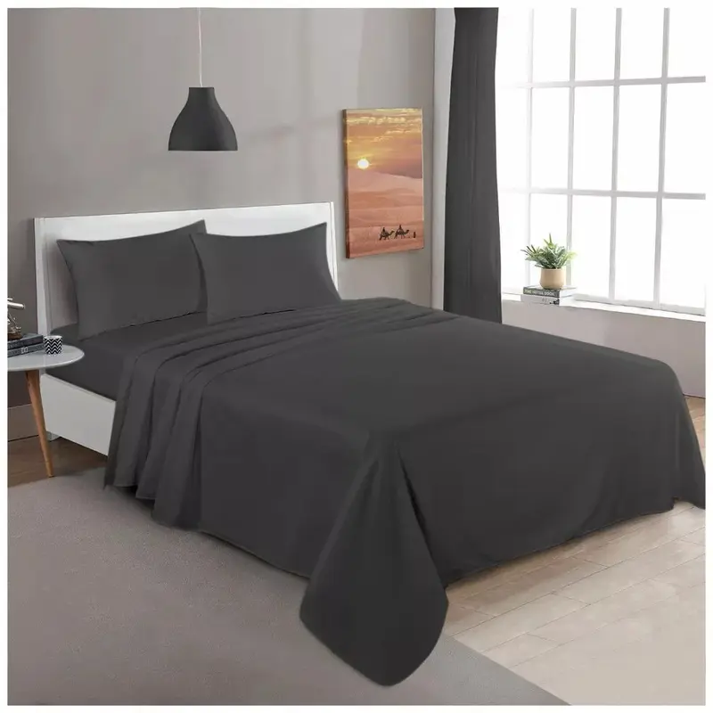 Flannelette Flat Bed Sheets 100% Brushed Cotton Thermal Flannel Sheet 3