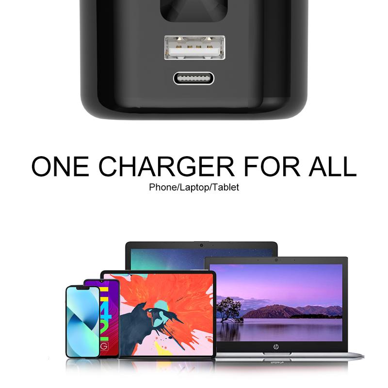 Fast Charger Plug with 20W UK Multiple Wall Charging Multiport Mains Power Adapter for 16/16 Plus/15 Pro Max/14/14 Pro Max/13 Pro Max/12 Mini/SE 2022,iPad, Air Pods Pro,Galaxy S24 Z Fold 6/ Flip 6 Pixel 9a, Dual Ports USB C Mains Adapter (Black) 4