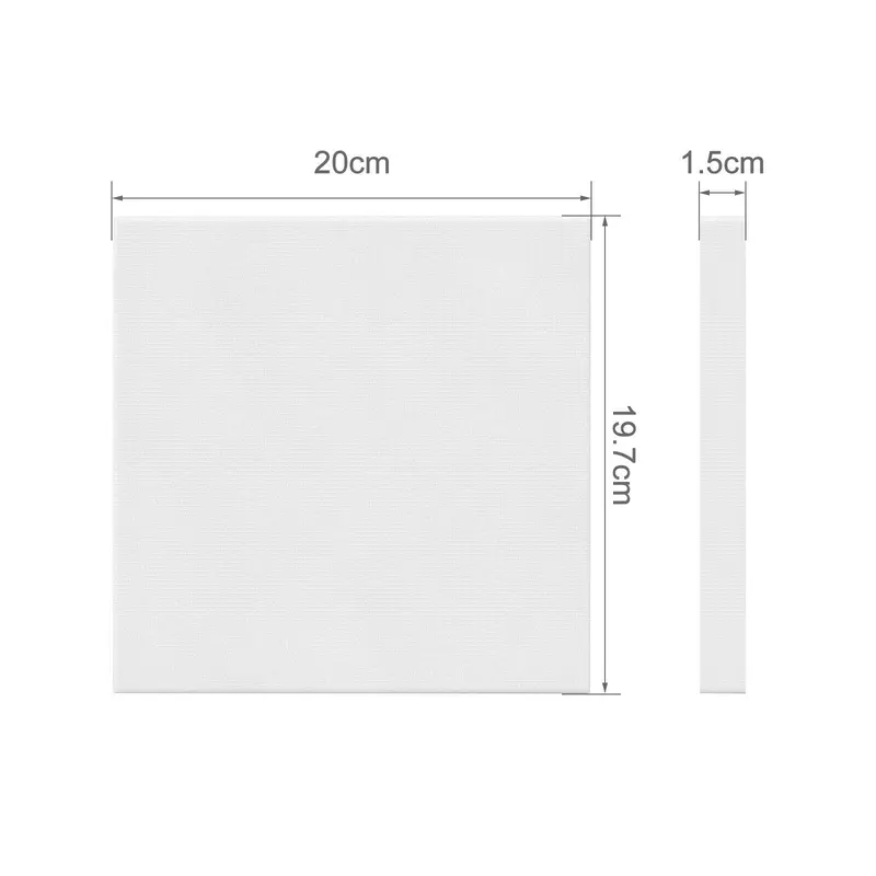 LN COZY CORNER  10PCS 20x20cm Blank Artist Canvas Art Board Plain Painting Stretched Framed 1