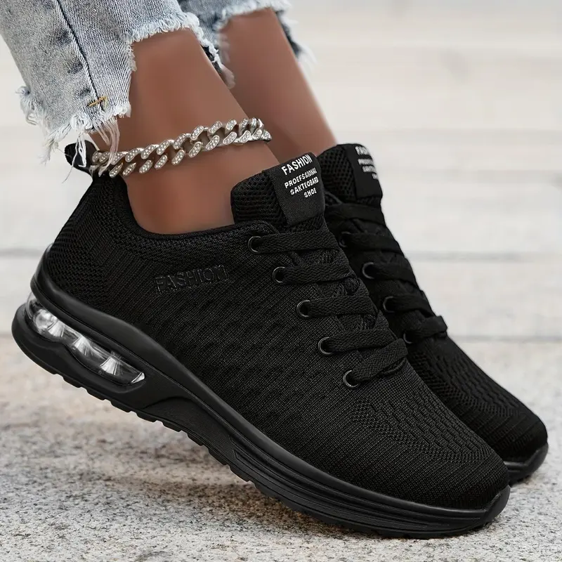 Women's Mesh Breathable And Shockproof Air Cushion Sports Shoes, Lightweight Non-slip Travel Shoes 1