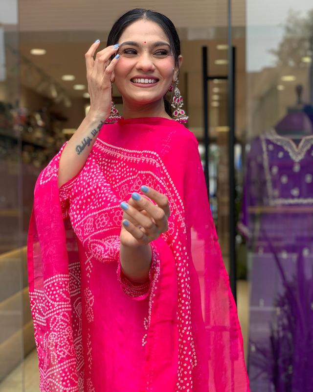 Women's Pakistani Style Traditional French Crepe Fabric Top, Viscos Gadhval Fabric Bottom and Chanderi Dupatta Ready to wear 1