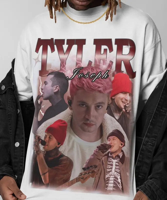 Tyler Joseph Vintage T-Shirt, Tyler Joseph Tee, Retro 90's Fans Homage T-shirt, Tyler Joseph Retro 90s Sweatshirt, Tyler Joseph Merch Gift 1