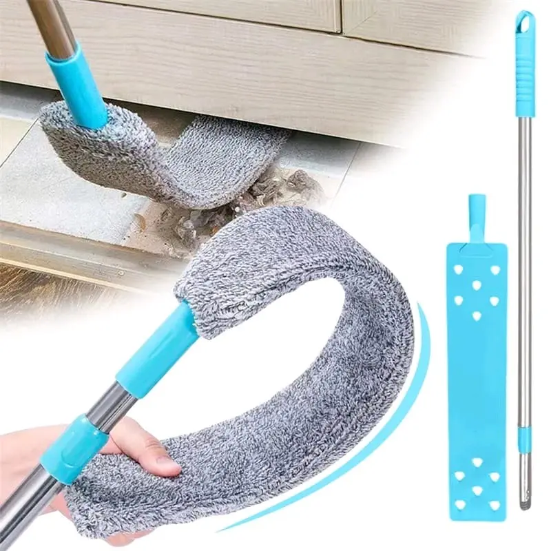 LONG HELD DUST MOP: floor, ceiling cleaning , bed bottoms dust cleaner sofa dust removal brush handheld household cleaning tool Steel Extendable Microfiber Retractable 0