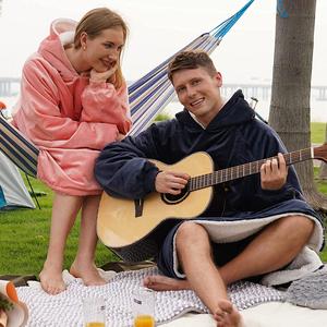 Hoodie Blanket  Couple style sherpa fleece  Wearable Thickened, TV Hoodie Blankets With Hood Long Sleeve Oversized   ,Warm and Cozy Snuggies Blanket Sweatshirt as Gifts for Mom Wife Girlfriend Clothes Comfort Womenswear Comfortable Fabric Soft Fit Loose