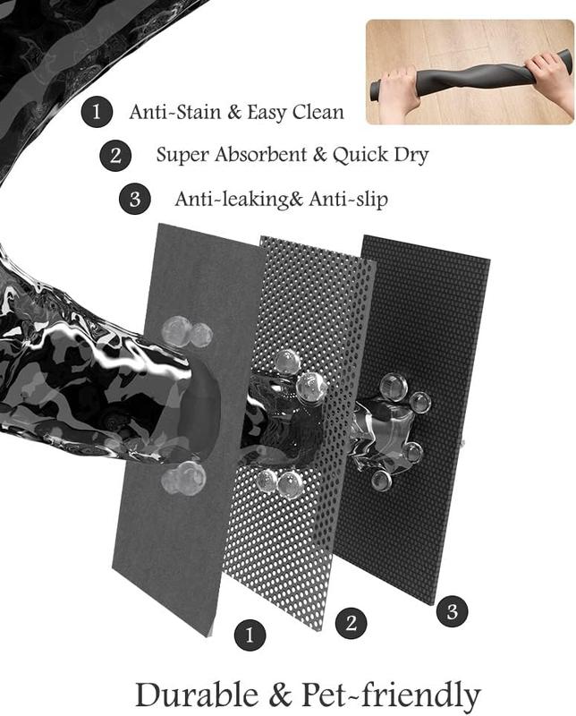 Pet Feeding Mat-Absorbent Dog Mat for Food and Water Bowl-No Stains Quick Dry Dog Water Dispenser Mat-Dog Accessories Pet Supplies-Dog Water Bowl for Messy Drinkers 5