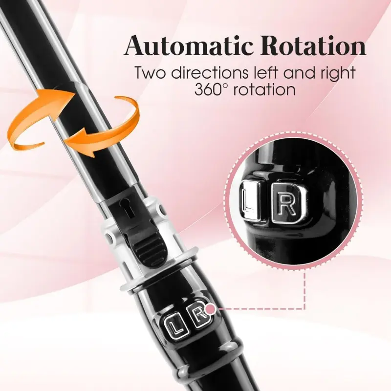【Arrival in 2-3 days Summer Sale】2025 Newest Automatic Curling Wand Rotating Curling Iron, Professional 28mm/1.1 Inch Hair Curler Hair Styling Irons Fast Heating Wand for Medium/Long Hair Comfort 5