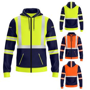 NOROZE Mens Outdoor Front Zip Hoodie With Zip Pockets Hooded Stripe Sweatshirt Top Jacket UK Size S-XXL