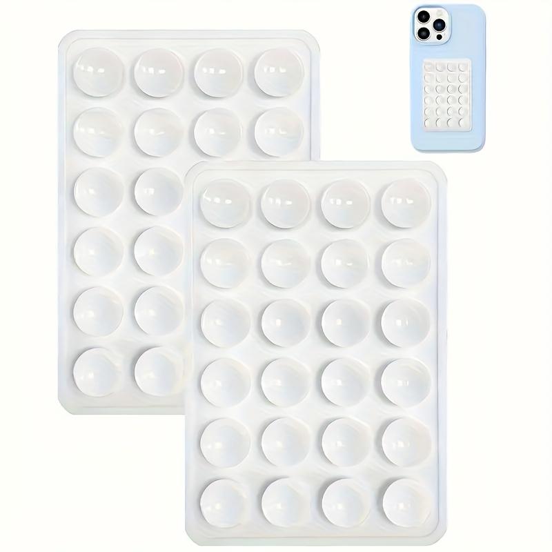 2Pcs 24-Independent-Suction-Cups Silicone Multi-Color Phone Stand with Adhesive Backing for All Smartphones 2