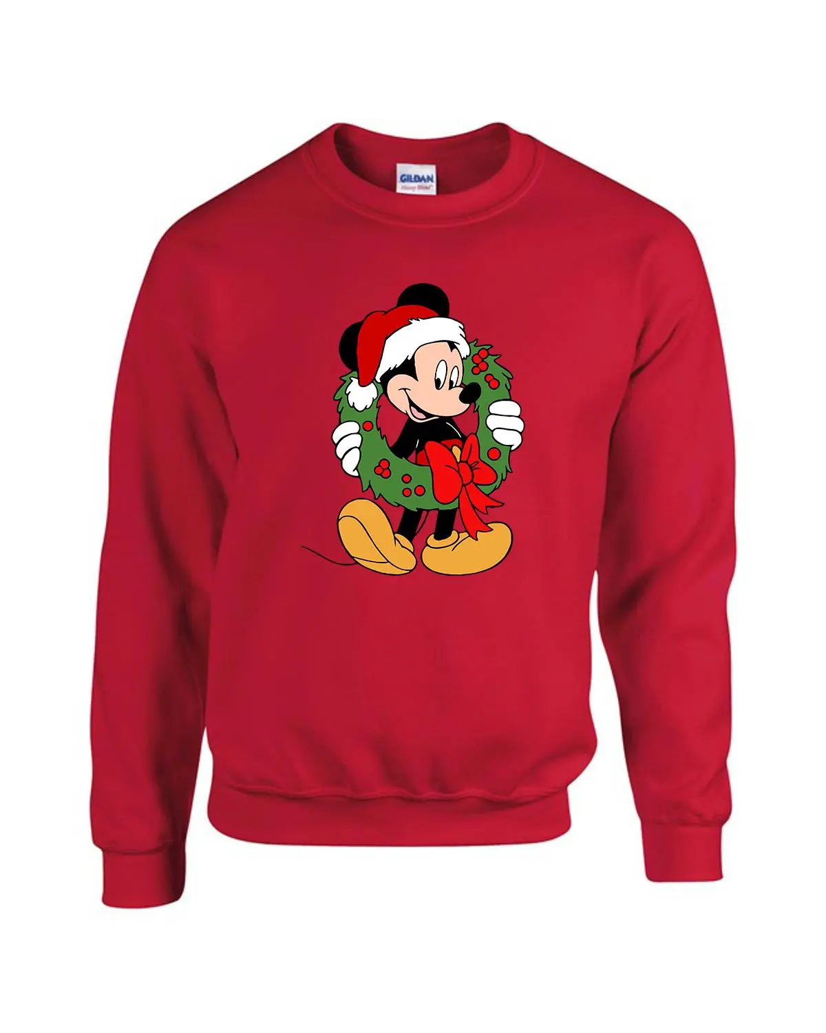 Mickey Mouse Christmas Sweatshirt, Mickey's Merry Christmas Party Jumper, Xmas Santa Cap Top, Kids Xmas Jumper