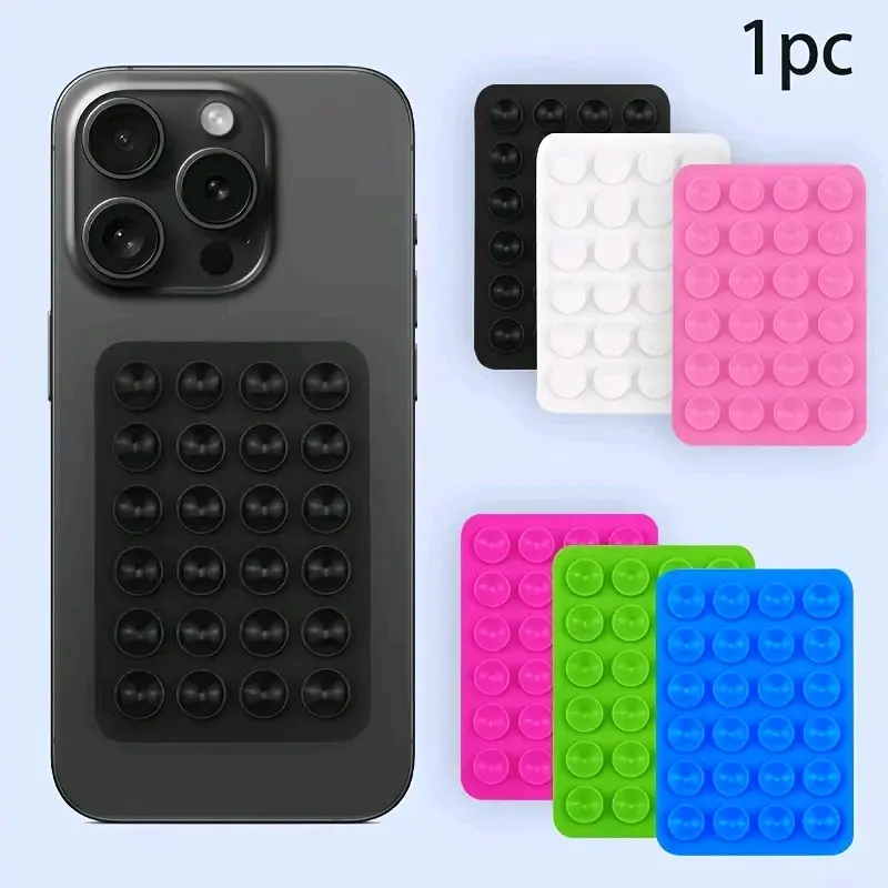 （gift）Mixed Color Smartphone Stick on suction,  Case Mount, sticky  grip, Durable Suction Cup Silicone Accessories