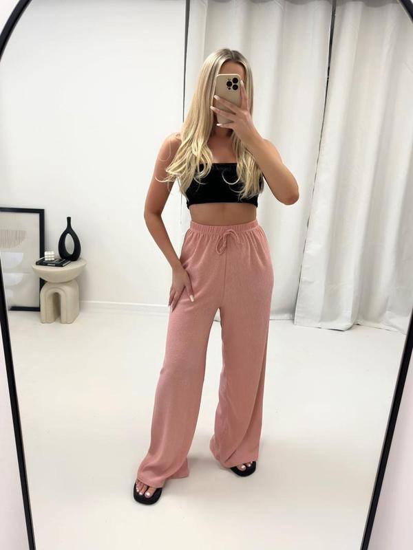 This That Fashion Women's Ladies Wide Leg Drawstring Palazzo Bottom Trouser Pant Womenswear 6