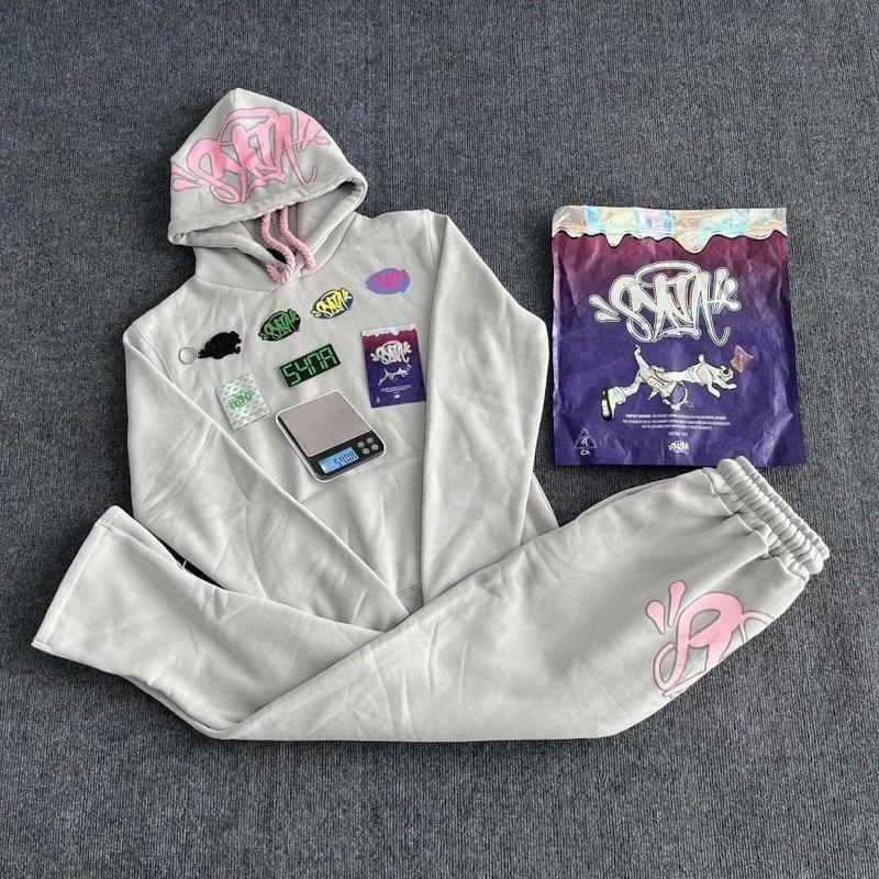 Street Brand Fashion Casual Tracksuits Tops Long Pants Set Winter Cotton Hip Hop Men Women Hooded Sweatshirt Sports Trousers 8