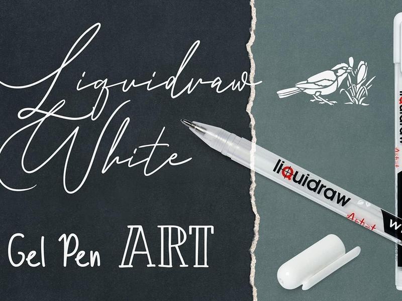 White Gel Pens For Art, Black Paper 0.8mm Fine Point Gel Pen For Artists, Highlights, Drawing, Writing & Sketching Designs 4