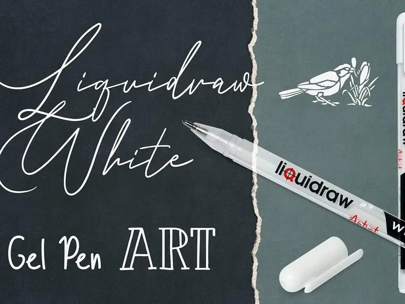 White Gel Pens For Art, Black Paper 0.8mm Fine Point Gel Pen For Artists, Highlights, Drawing, Writing & Sketching Designs 4