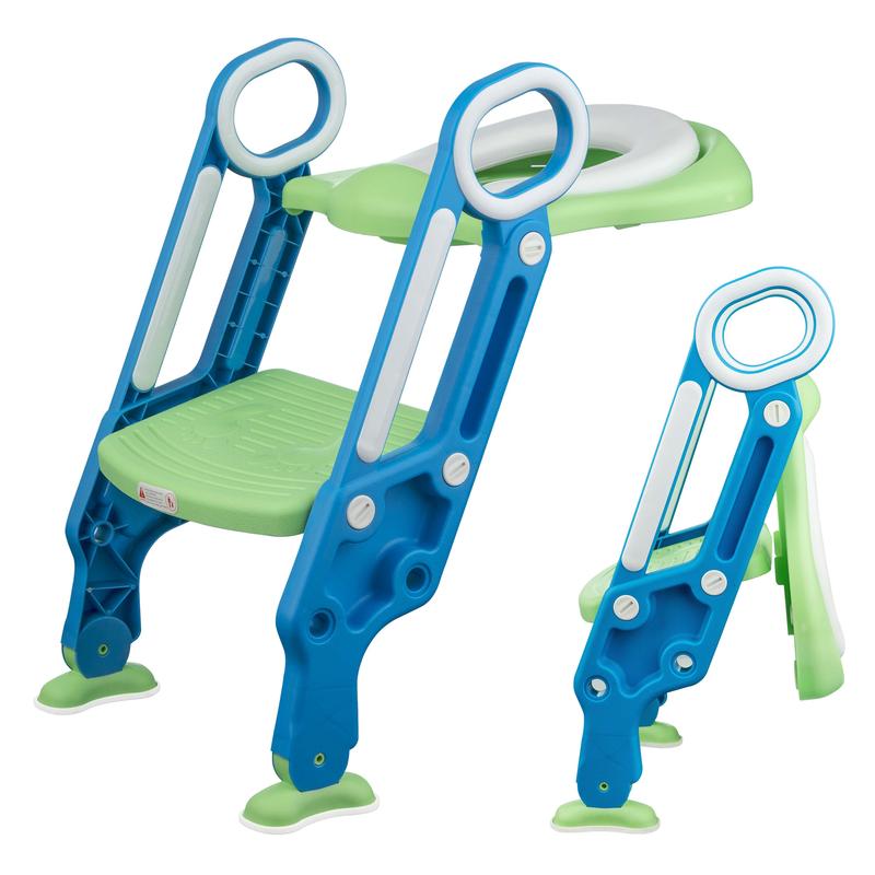 Crystals Children's Step Ladder Potty Trainer with Soft Padding and Foldable Design for Toddler Training 7