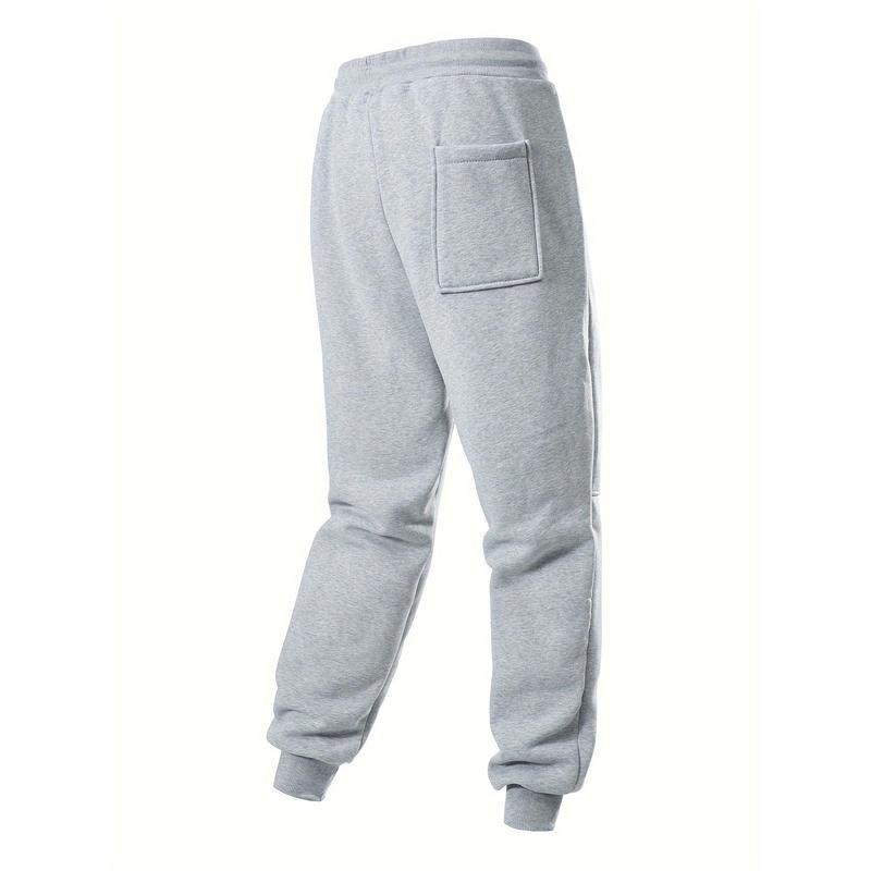 3pcs Men's Casual Solid Color Joggers, Men's Drawstring Pants With Pockets For Sport And Casual Wear 4
