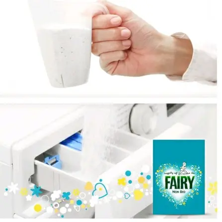 FAIRY 65 WASH NON BIO WASHING POWDER - Gentle Skin Baby Skin Household Laundry Detergent - Cleaning 3