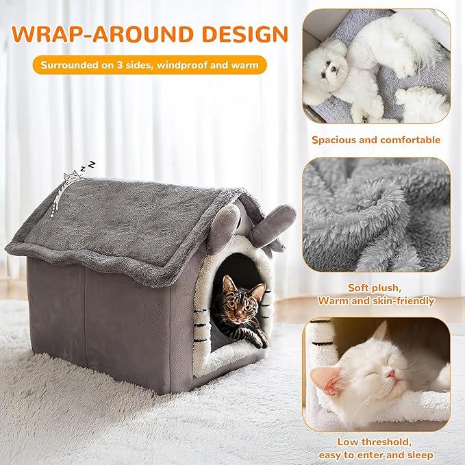 Product Introduction of 1pcs Cats and Dogs House House Small Dog Four Seasons General Can Be Dismantled and Washed Dog House Pet Supplies 3