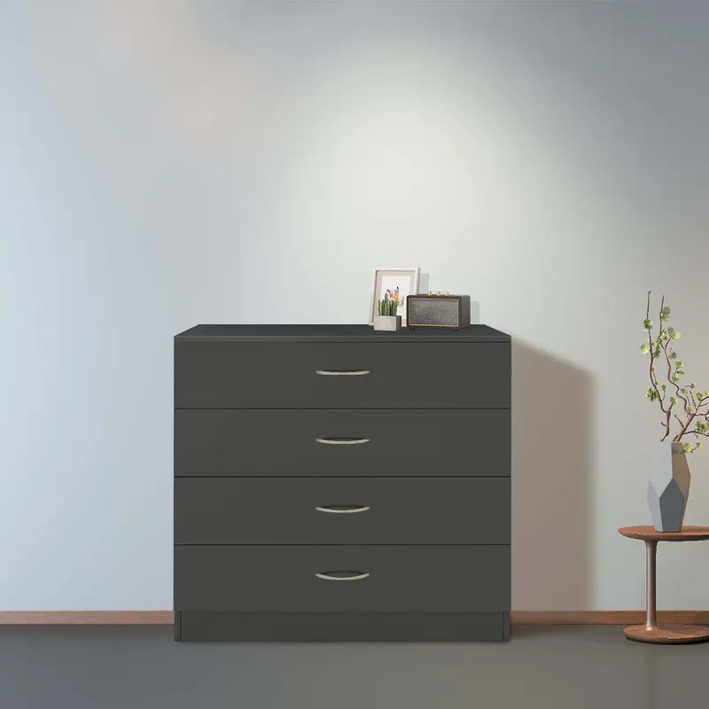 Sundaze Chest of 4 Drawers with Handles Storage Cabinet Bedroom Furniture 75x36x72cm 0
