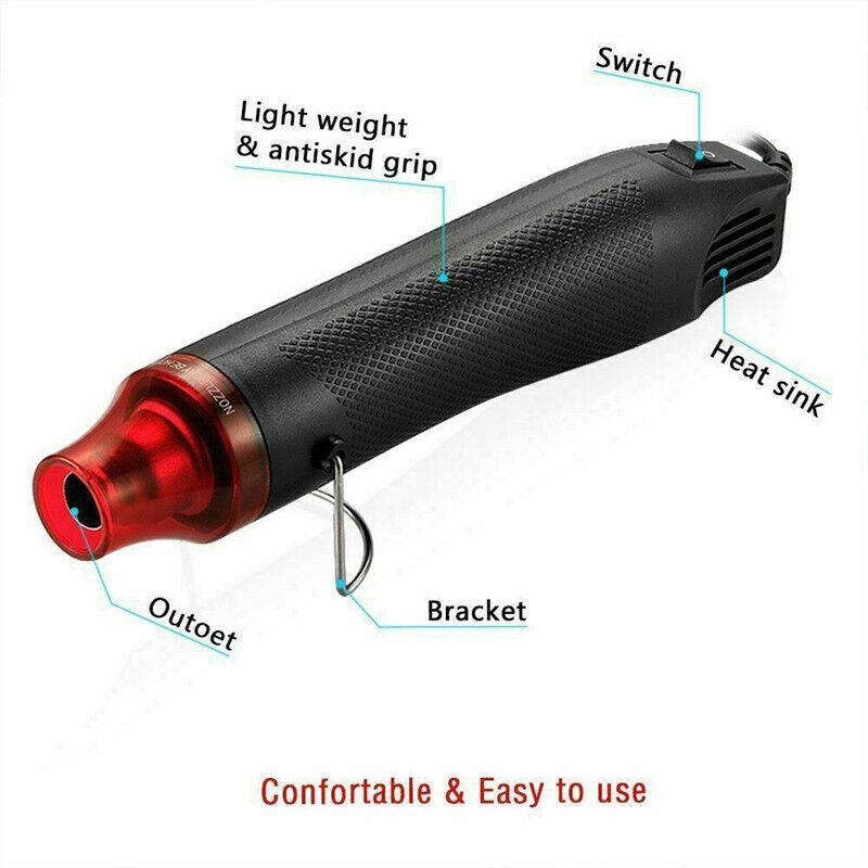 300W Handheld Hot Air Gun Portable Mini Heat Gun for DIY Crafts Shrink Wrapping 1