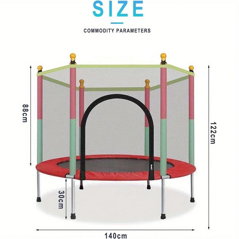 5 FT Trampoline With Safety Net Cover And Accessories Free Space Hopper For Indoor And Outdoor Use Red 2