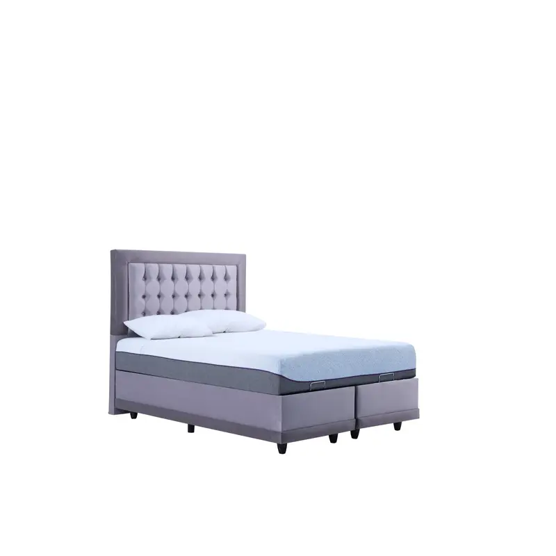 Monday Grey Double Bed - Soft Furnishings for a Comfortable Night's Sleep 2