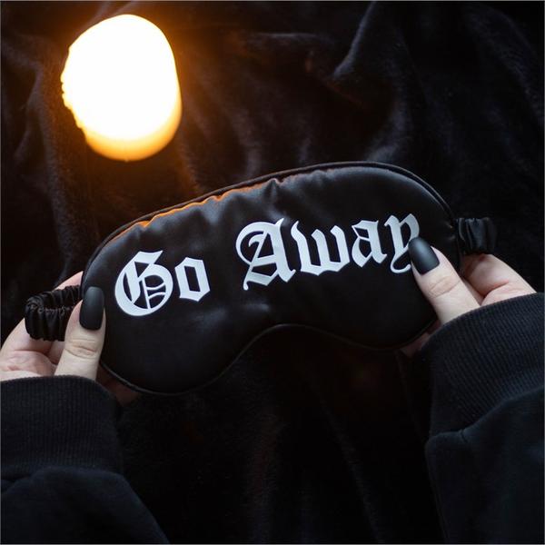 Go Away Gothic Satin Sleep Mask 5