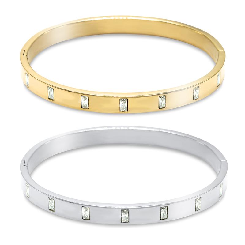 Boxy Bangle - Gold & Silver Available 0