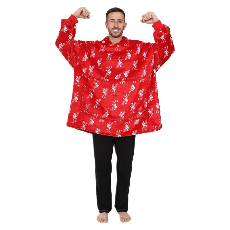 Liverpool Football Club Men's Fully Lined Luxury Fleece Hoodie Red W23 1