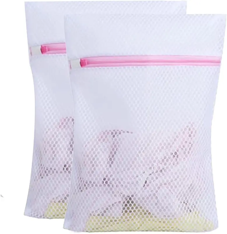 Mesh Washing Bags for Laundry - Set of 2 - Premium Zipper - Protects Delicate Items 0