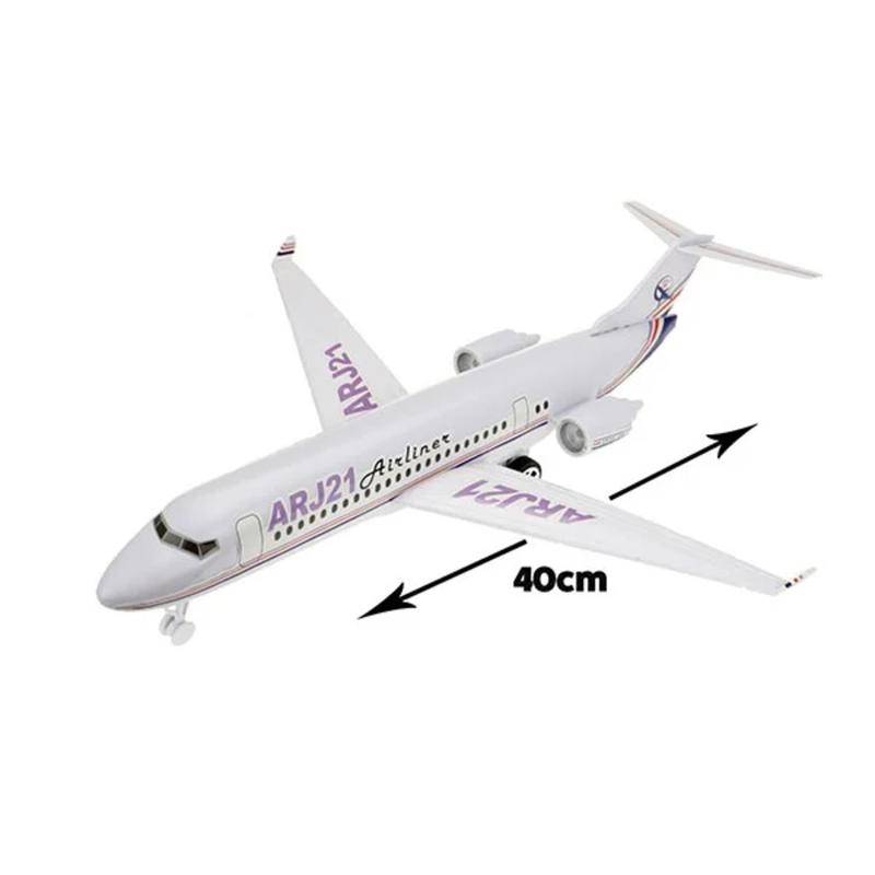 UMKYTOYS Friction Powered Passenger Airplane Toy for Kids with Light and Sound Aircraft Model Machine Play Vehicle Collection Gift for Kids Boys Girls 2